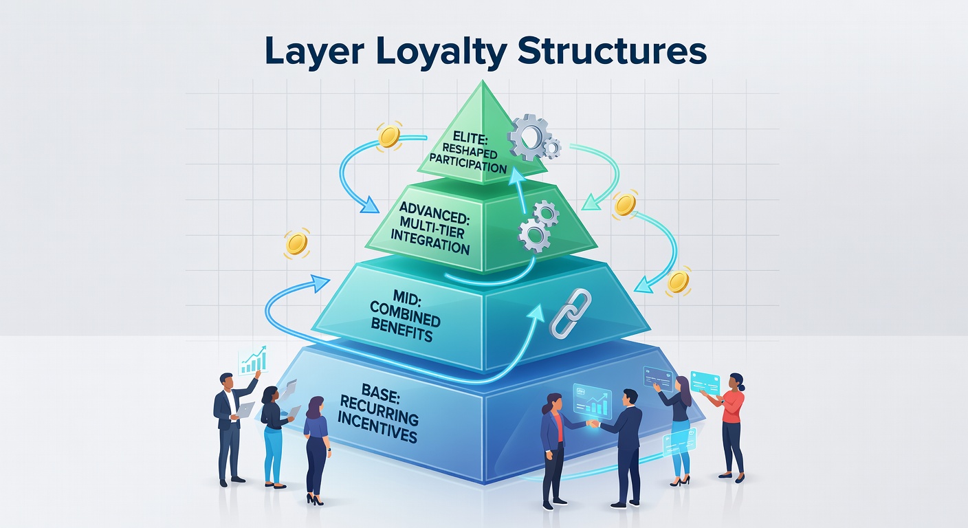 Dashboard view of combined loyalty tiers and multi-leg progress tracking on a regulated platform