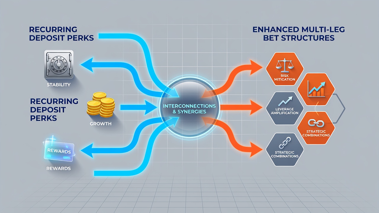 Analytics dashboard illustrating connections between deposit streaks and accumulator enhancements on a licensed betting site